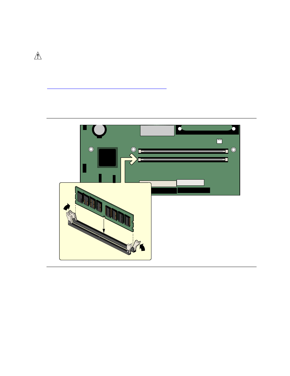 Installing and removing memory, Installing a memory module | Intel D865GVHZ User Manual | Page 28 / 88