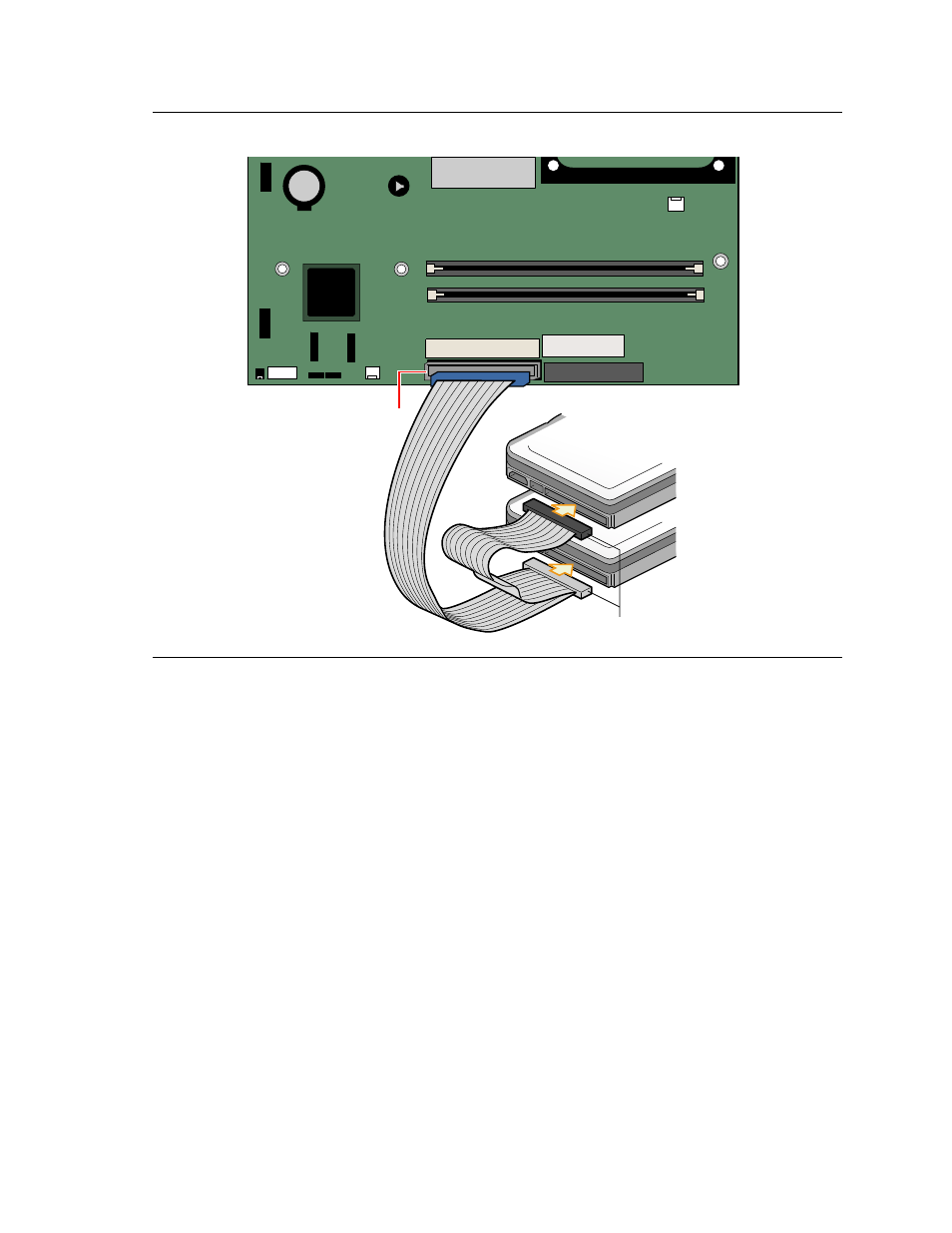 Connecting the serial ata cable, Connecting the ide cable | Intel D865GVHZ User Manual | Page 31 / 88