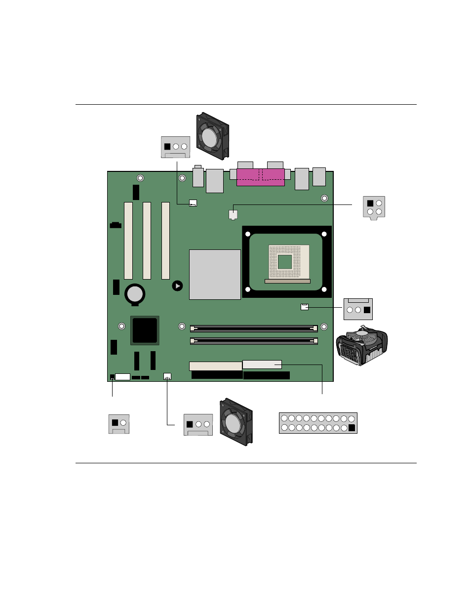 Connecting hardware control and power cables, Figure 10, 36 f | Figure 10 on p | Intel D865GVHZ User Manual | Page 36 / 88