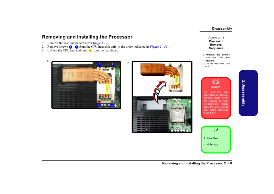 Removing and installing the processor, Removing and installing the processor -9 | Intel LV19C Series User Manual | Page 28 / 97