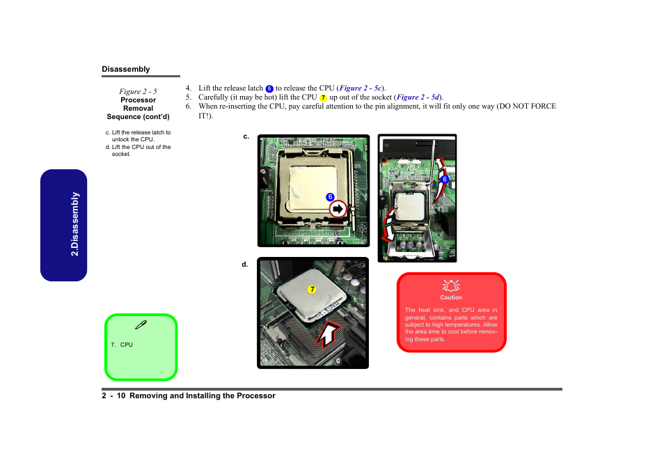 At sink unit (in the order indicated in, Figure 2 - 5a | Intel LV19C Series User Manual | Page 29 / 97