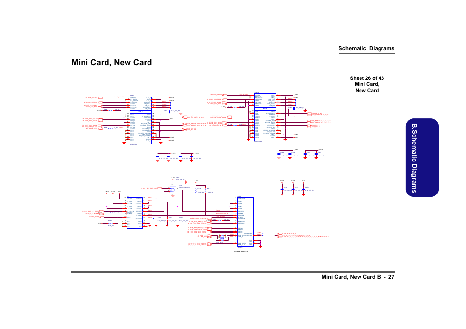 Mini card, new card, Sheet 26 of 43 mini card, new card, B.sch em atic d iag rams | Schematic diagrams mini card, new card b - 27, New card, Mini card | Intel LV19C Series User Manual | Page 80 / 97