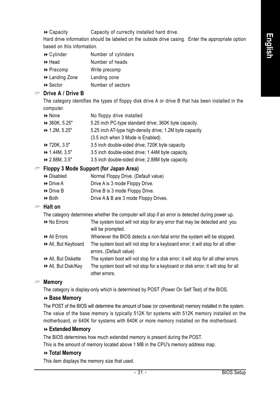 English | Intel Pentium 4 Processor Motherboard GA-8I865GME User Manual | Page 31 / 72