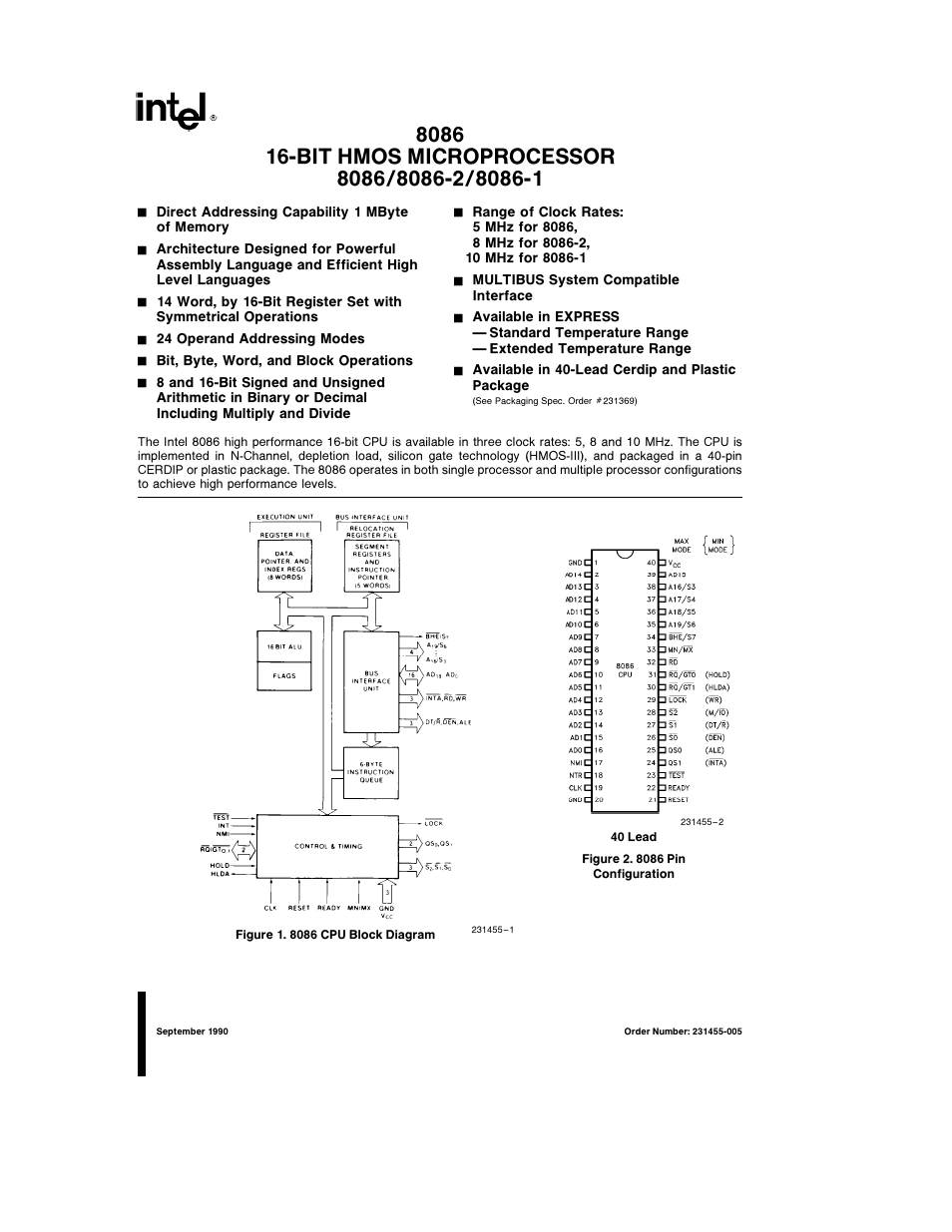 Intel 8086-1 User Manual | 30 pages