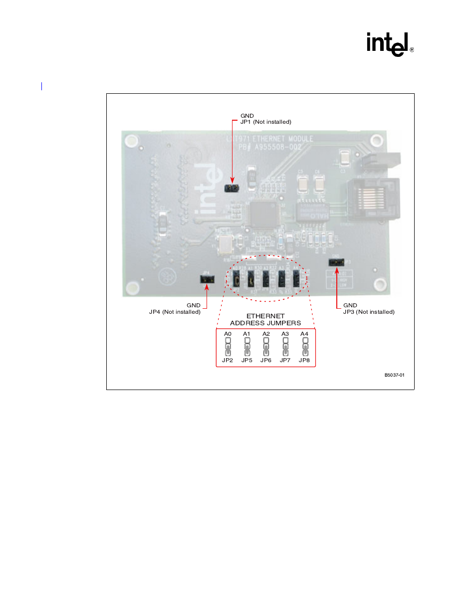 0 lcd display and led indicators, Lcd display and led indicators, Intel | Section 8.0, Figure 5, Ee figure 5) | Intel IXDP465 User Manual | Page 18 / 22