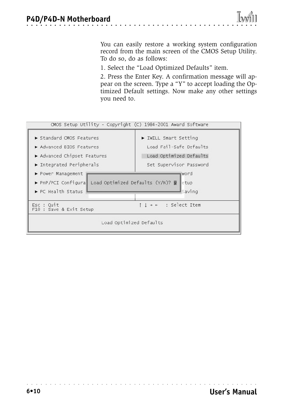 P4d/p4d-n motherboard, User’s manual | Intel IWILL P4D-N User Manual | Page 96 / 104