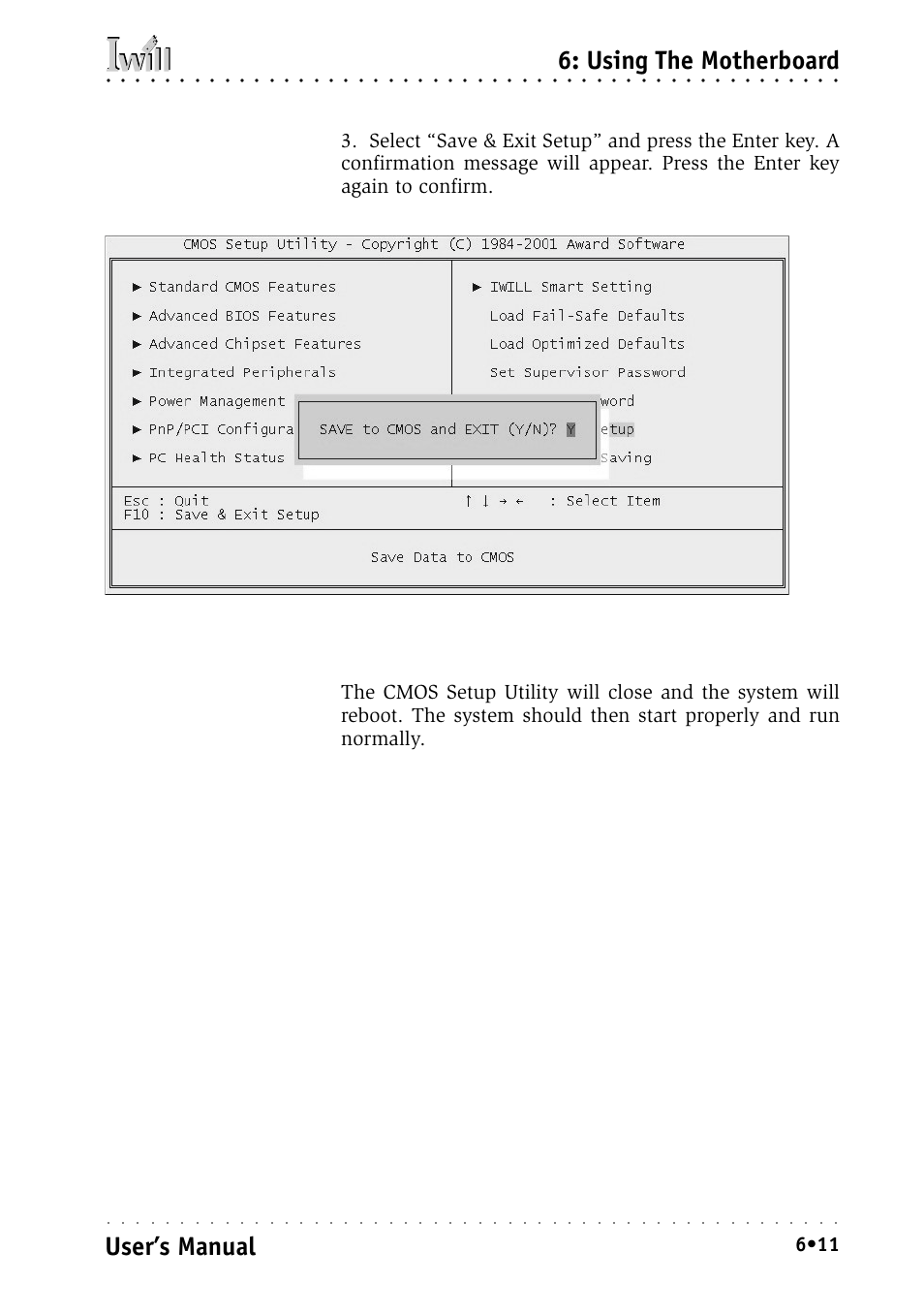 Using the motherboard, User’s manual | Intel IWILL P4D-N User Manual | Page 97 / 104