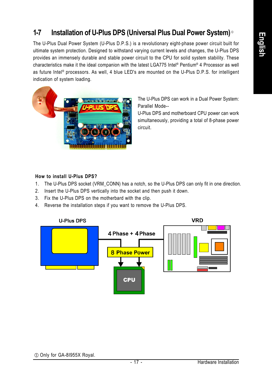 English | Intel GA-8I955X ROYAL User Manual | Page 17 / 88