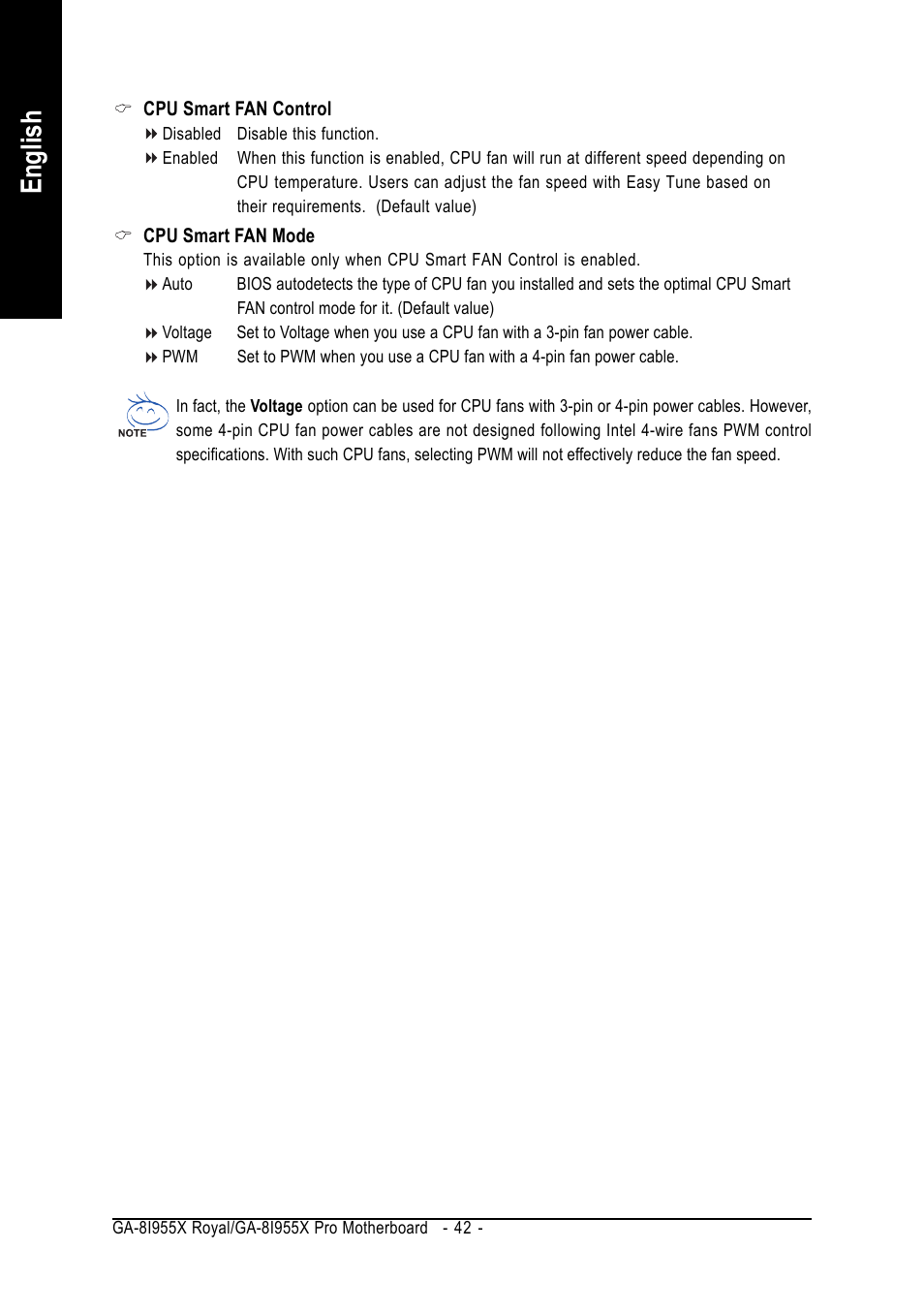 English | Intel GA-8I955X ROYAL User Manual | Page 42 / 88
