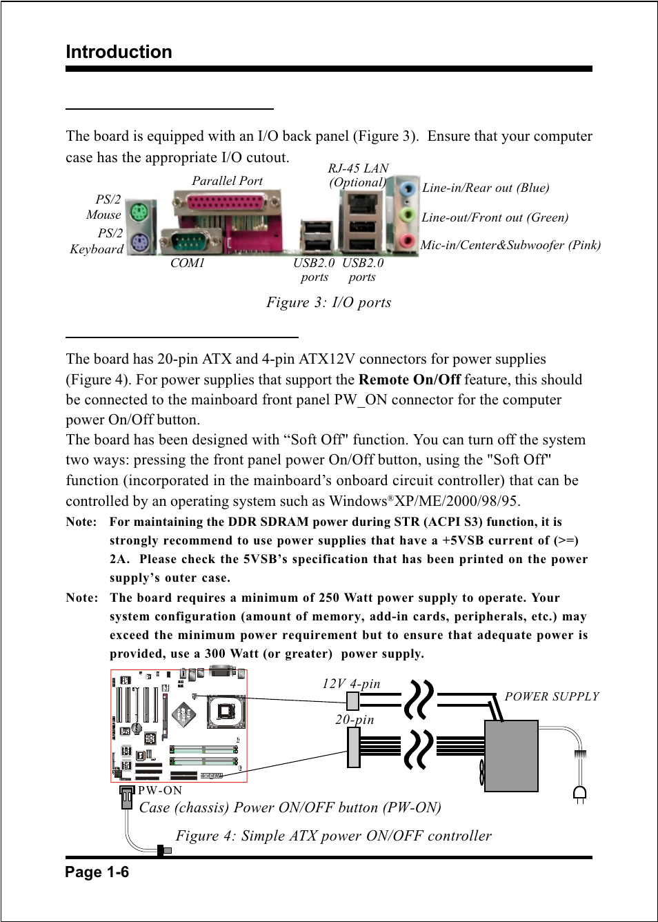Introduction, Power-on/off (remote), I/o shield connector | Intel FSB800 (PC3200) User Manual | Page 12 / 96