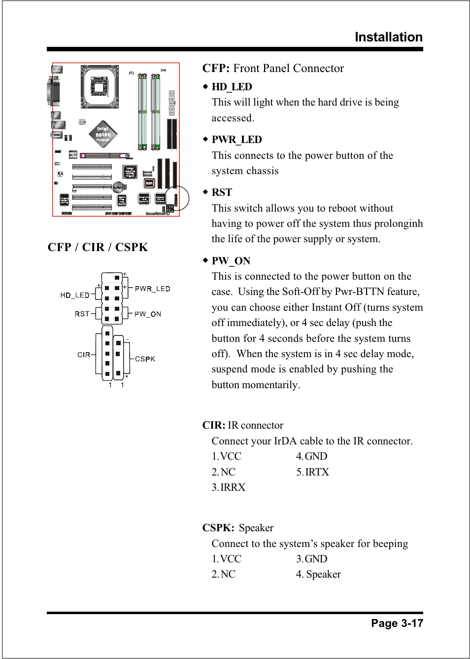 Installation | Intel FSB800 (PC3200) User Manual | Page 35 / 96