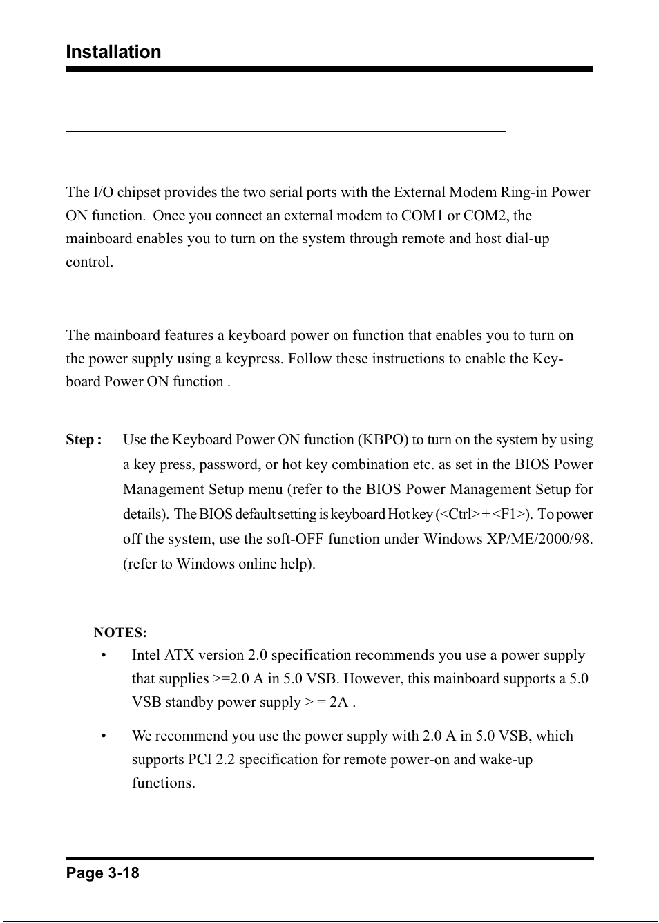 Installation | Intel FSB800 (PC3200) User Manual | Page 36 / 96