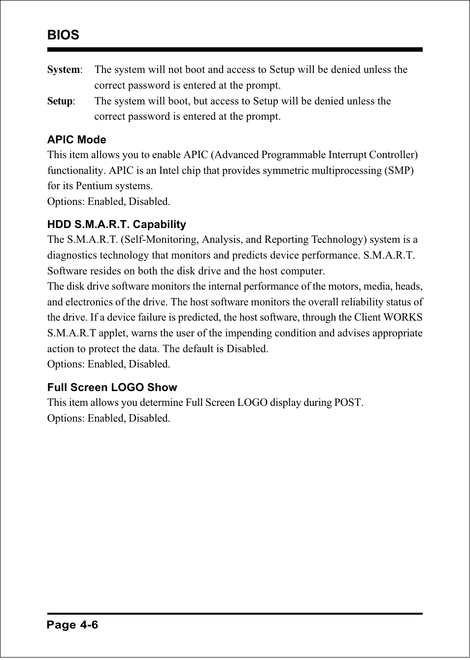 Bios | Intel FSB800 (PC3200) User Manual | Page 44 / 96