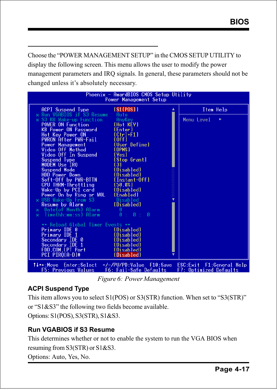 Bios, 5 power management setup | Intel FSB800 (PC3200) User Manual | Page 55 / 96
