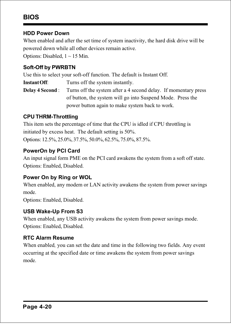 Bios | Intel FSB800 (PC3200) User Manual | Page 58 / 96