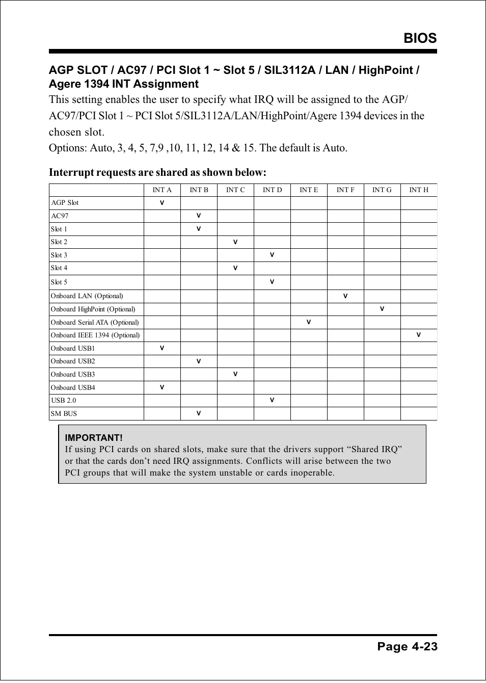 Bios | Intel FSB800 (PC3200) User Manual | Page 61 / 96