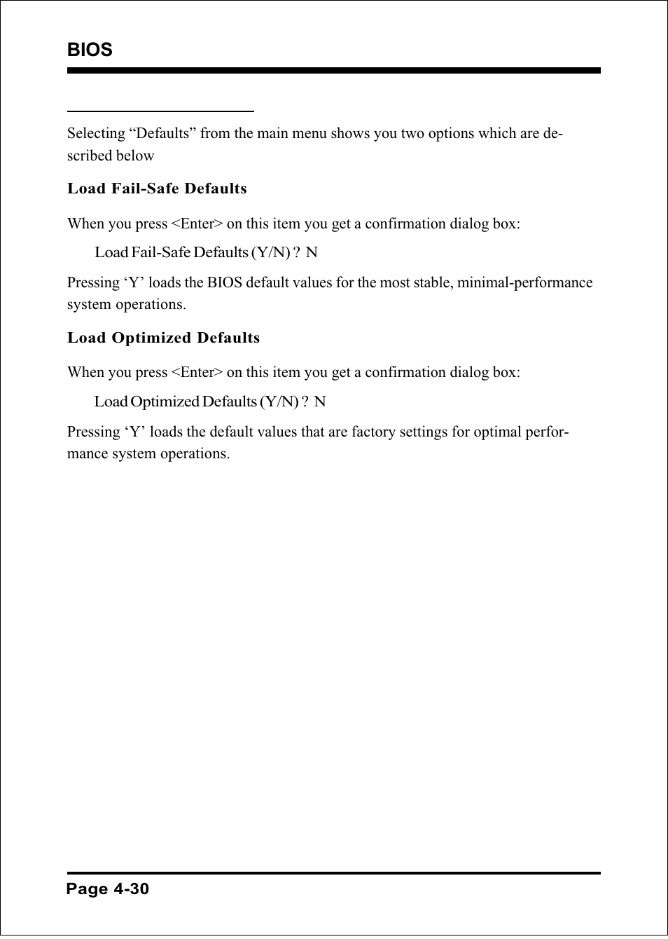 Bios, 9 defaults menu | Intel FSB800 (PC3200) User Manual | Page 68 / 96