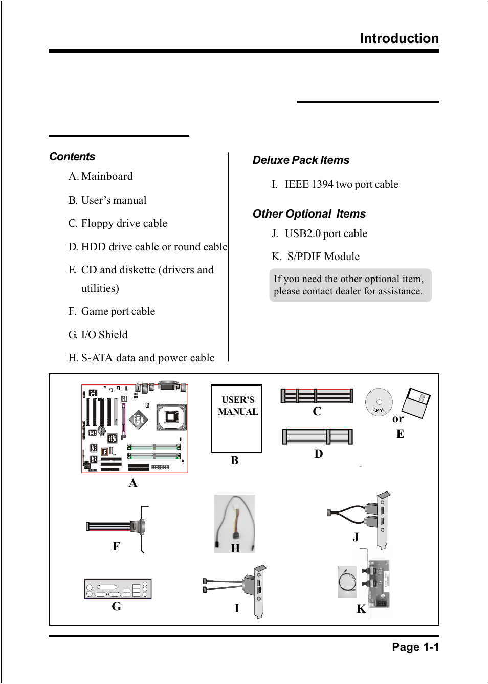 Introduction, Package contents | Intel FSB800 (PC3200) User Manual | Page 7 / 96