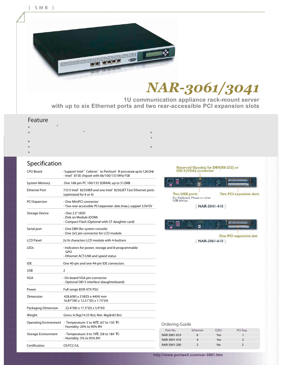 Intel NAR-3061 User Manual | 1 page