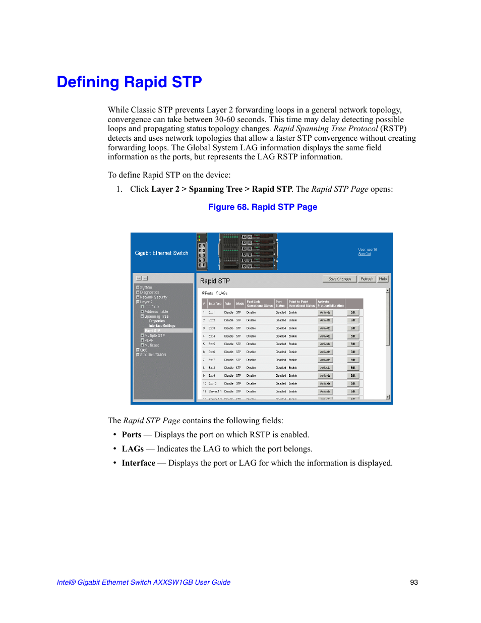 Defining rapid stp | Intel AXXSW1GB User Manual | Page 106 / 220