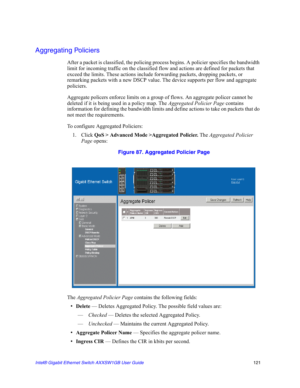 Aggregating policiers | Intel AXXSW1GB User Manual | Page 134 / 220