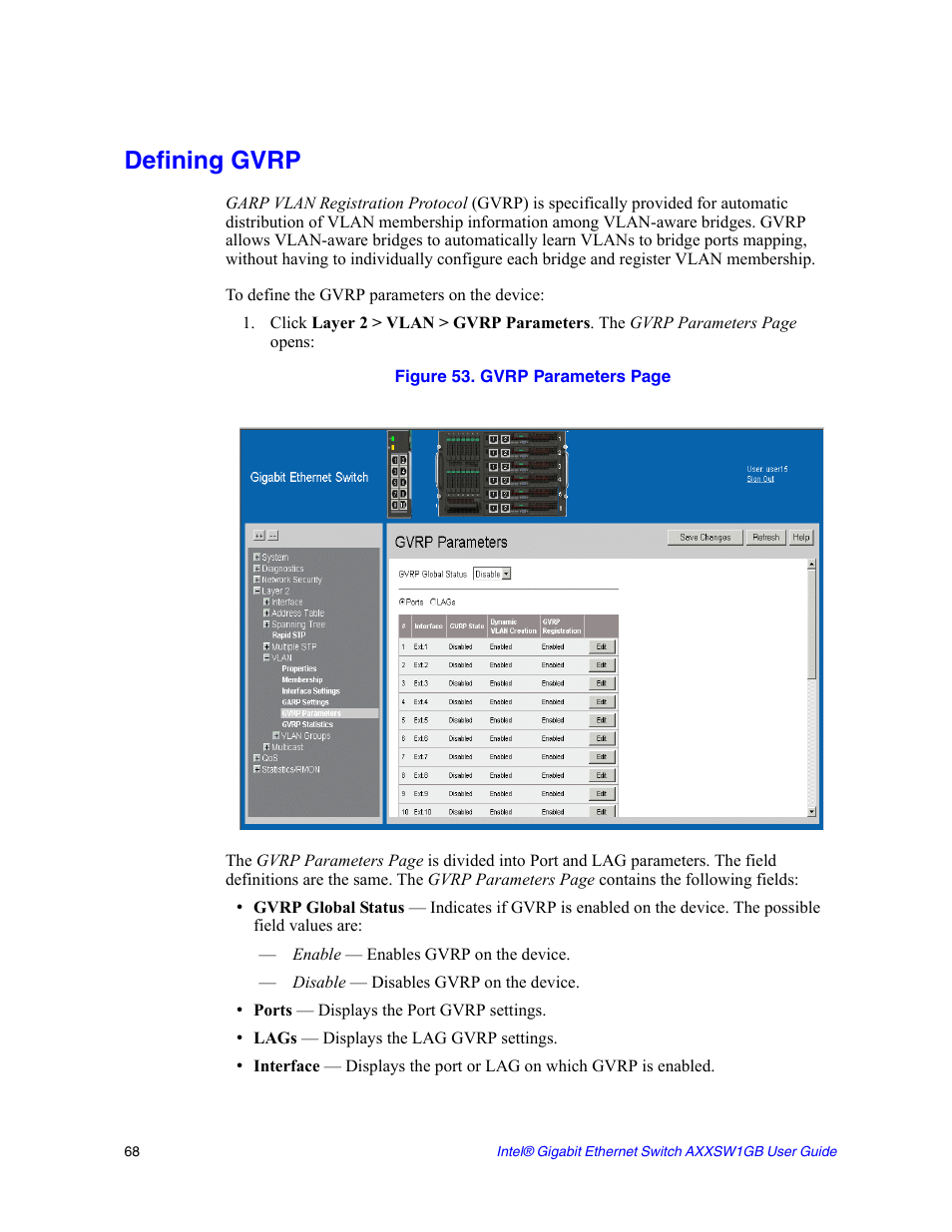 Defining gvrp | Intel AXXSW1GB User Manual | Page 81 / 220