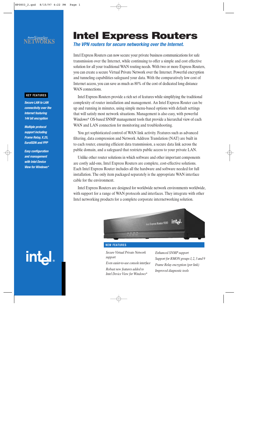 Intel Express Routers 9000 User Manual | 8 pages