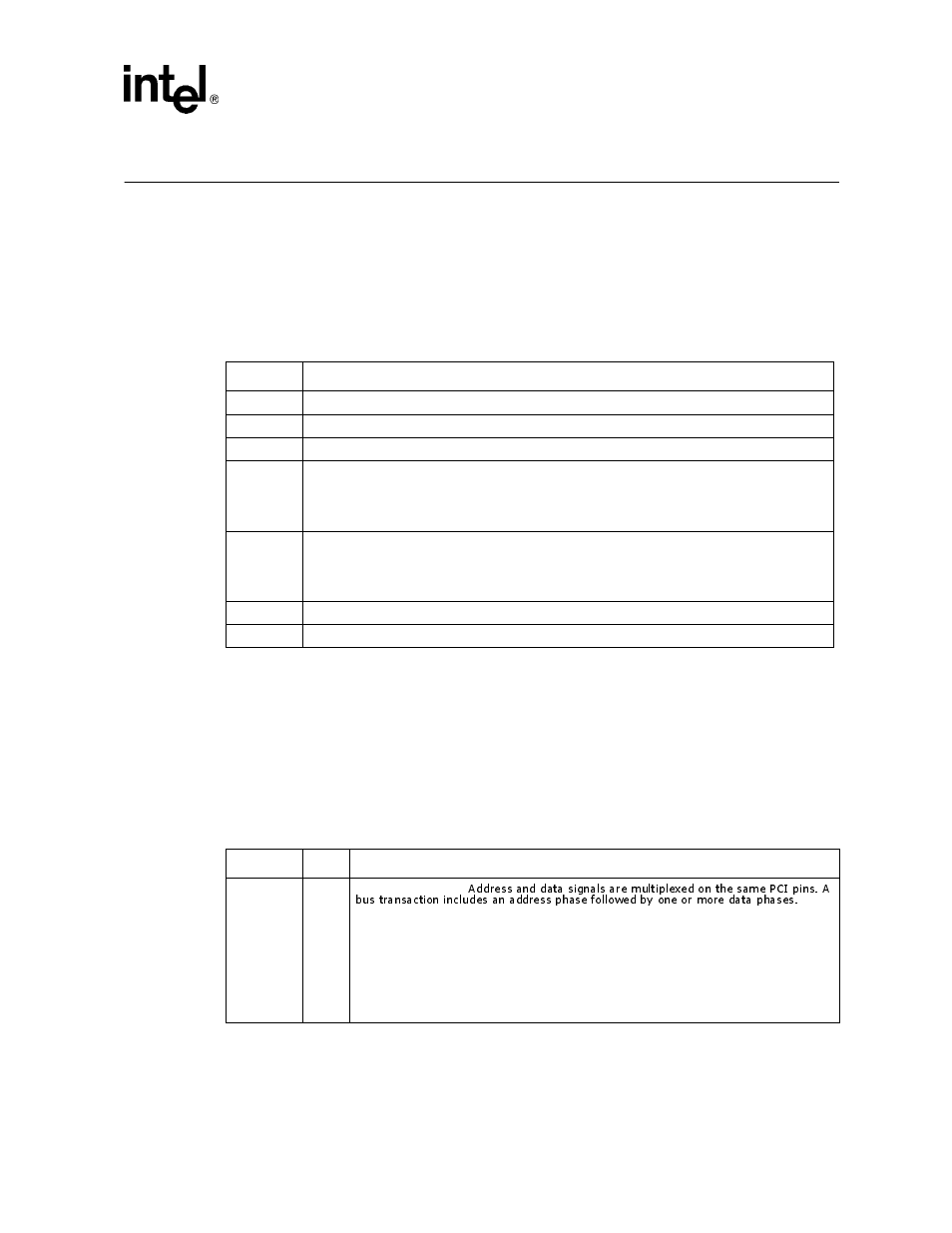 0 signal descriptions, 1 signal type definitions, 2 pci bus interface | 1 pci address, data and control signals, Signal descriptions, Signal type definitions, Pci bus interface 3.2.1, Pci address, data and control signals | Intel 82540EP User Manual | Page 15 / 45