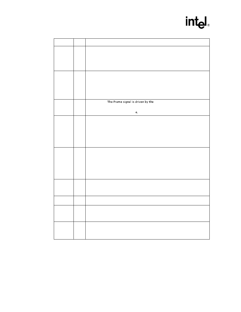 The frame signal is driven by the | Intel 82540EP User Manual | Page 16 / 45