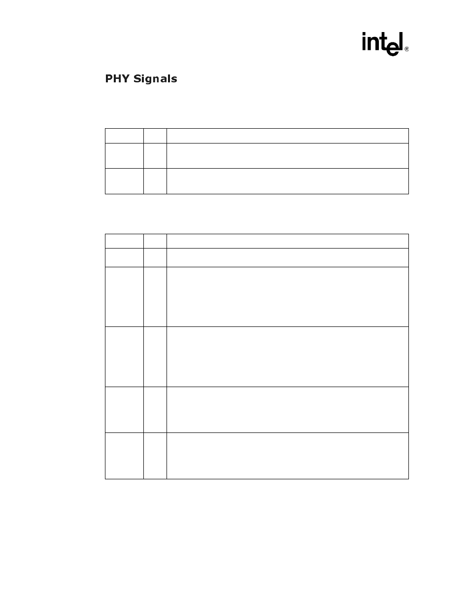 5 phy signals, 1 crystal signals, 2 analog signals | Phy signals 3.5.1, Crystal signals, Analog signals, 1 crystal signals 3.5.2 analog signals | Intel 82540EP User Manual | Page 20 / 45