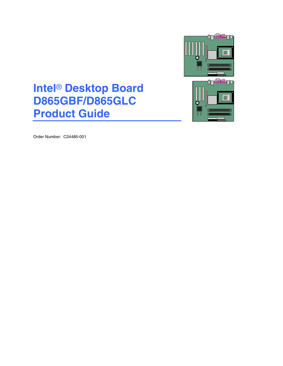 Intel D865GBF User Manual | 94 pages
