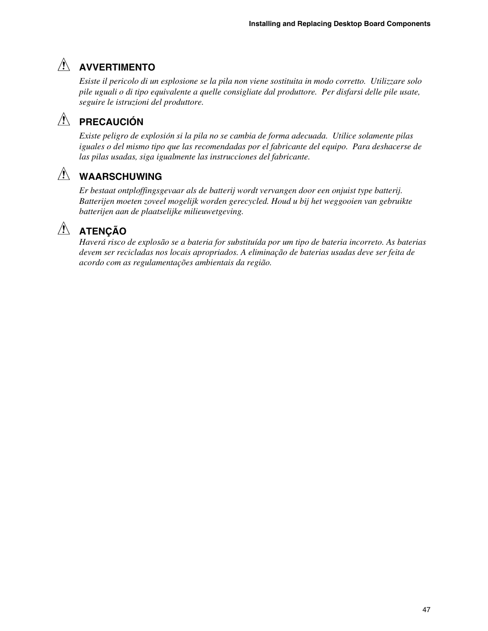 Intel D865GBF User Manual | Page 47 / 94