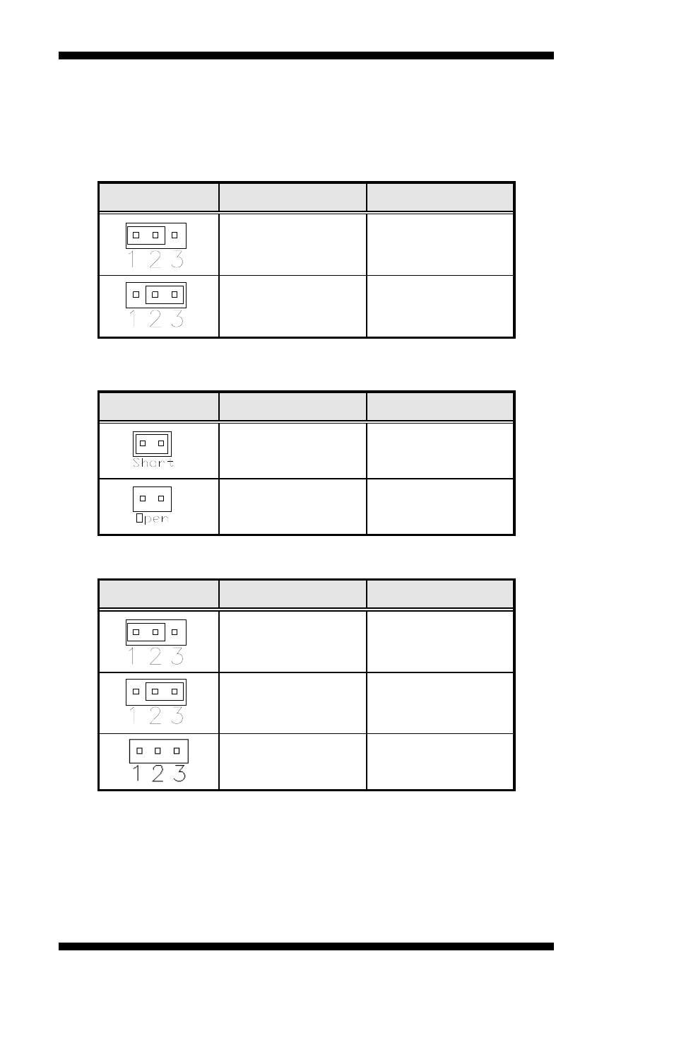 Jbat1: clear cmos contents, Jbat1 setting function, Pin 1-2 short/closed | Normal, Pin 2-3 short/closed, Jp1 setting boot device, Pin 1-2 open, Fwh (default), Jp5: configure and recovery (factory use only), Configure pin 2-3 short/closed | Intel MB898F User Manual | Page 14 / 62