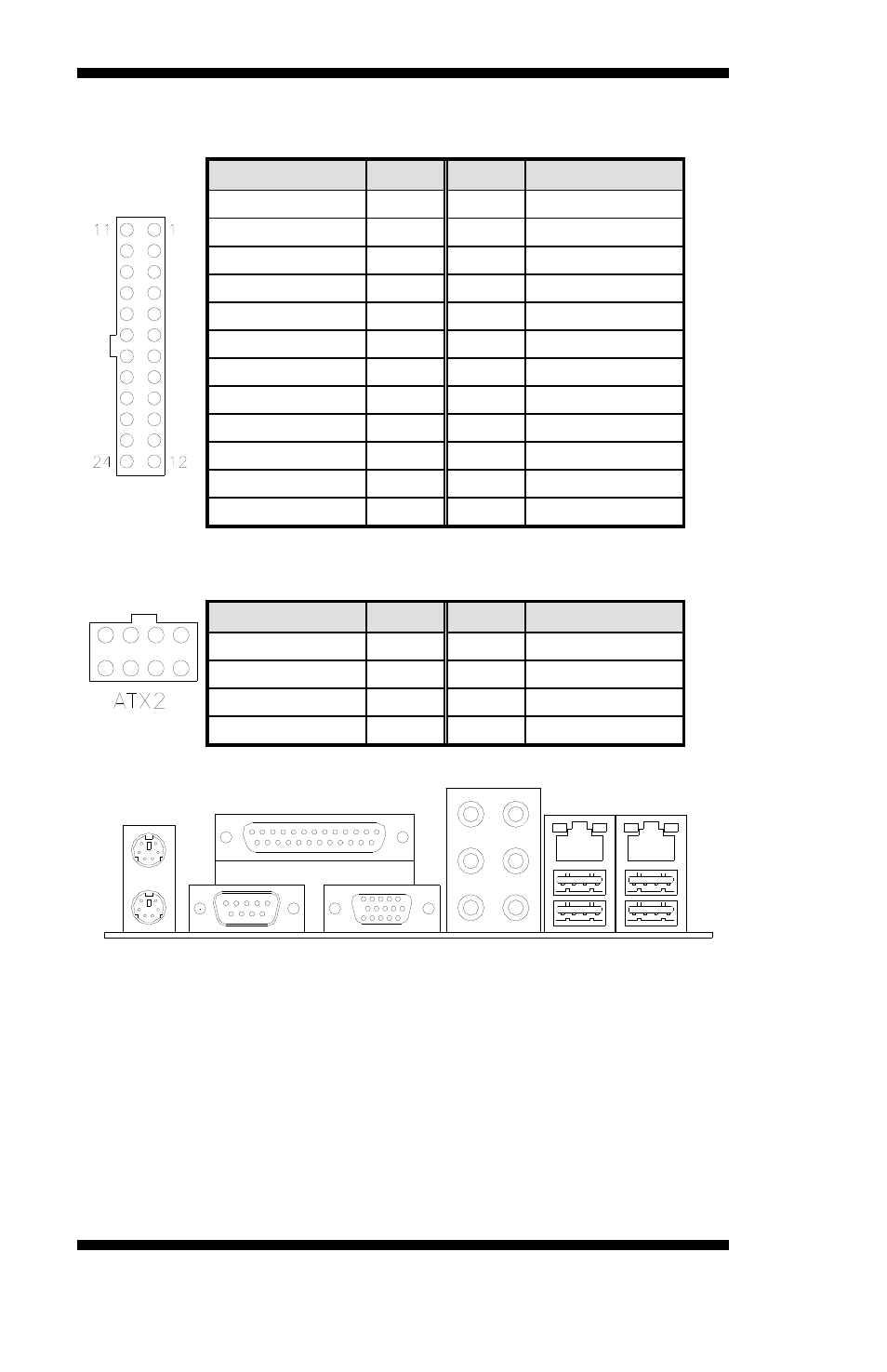 Atx1: 24-pin atx power connector, Atx2: atx 12v power connector, Mb898/mb898f edge connectors | Intel MB898F User Manual | Page 18 / 62