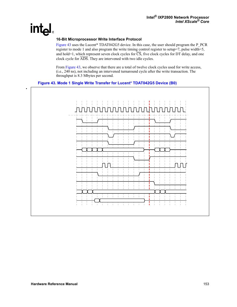 Intel, Ixp2800 network processor intel xscale, Hardware reference manual 153 | Intel NETWORK PROCESSOR IXP2800 User Manual | Page 153 / 430