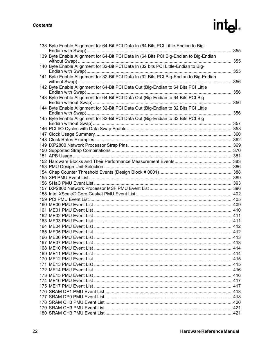 Intel NETWORK PROCESSOR IXP2800 User Manual | Page 22 / 430