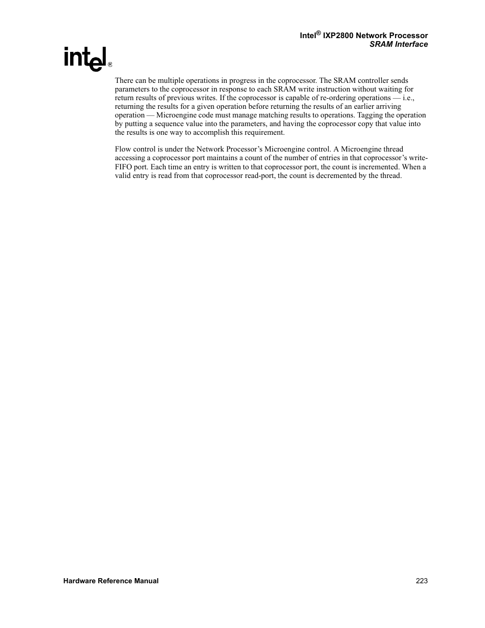 Intel NETWORK PROCESSOR IXP2800 User Manual | Page 223 / 430