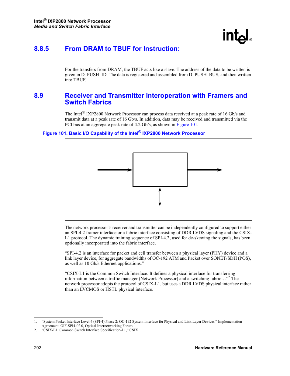 5 from dram to tbuf for instruction, From dram to tbuf for instruction | Intel NETWORK PROCESSOR IXP2800 User Manual | Page 292 / 430