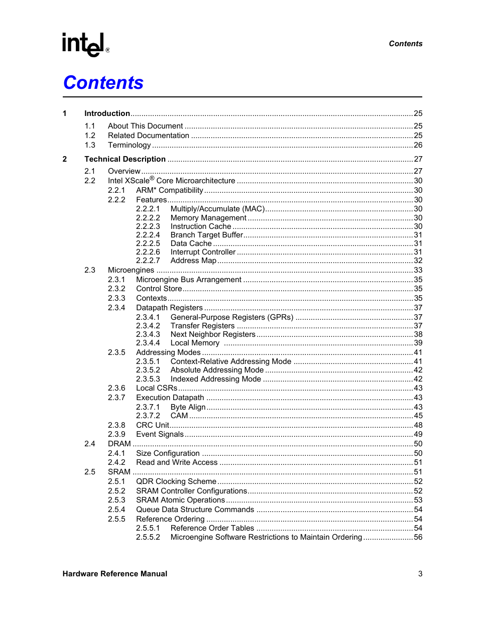 Intel NETWORK PROCESSOR IXP2800 User Manual | Page 3 / 430