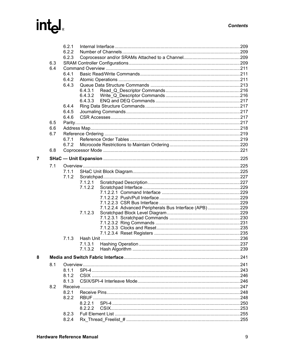 Intel NETWORK PROCESSOR IXP2800 User Manual | Page 9 / 430