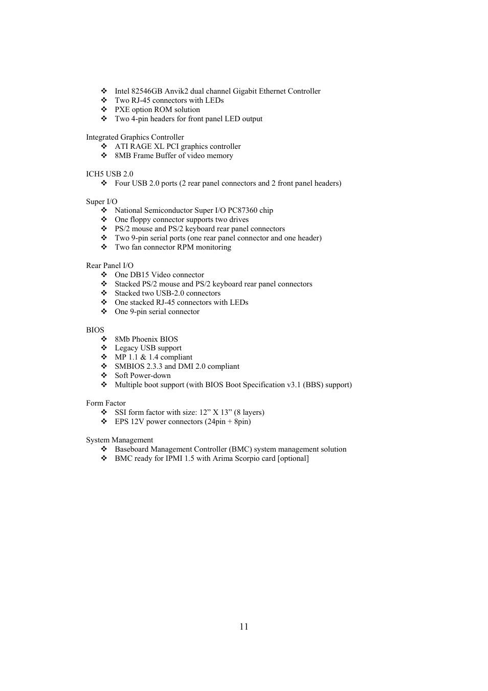 Intel Arima LH500 User Manual | Page 11 / 78