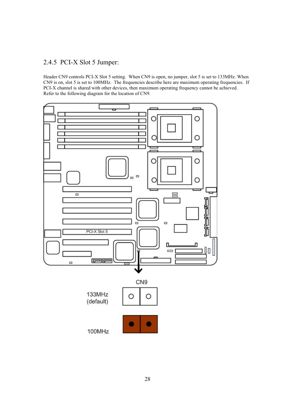 5 pci-x slot 5 jumper | Intel Arima LH500 User Manual | Page 28 / 78