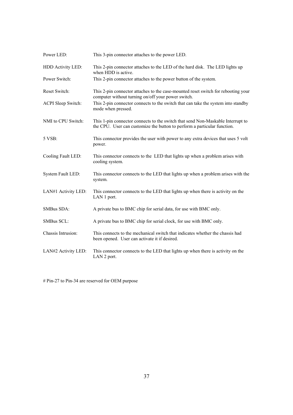 Intel Arima LH500 User Manual | Page 37 / 78