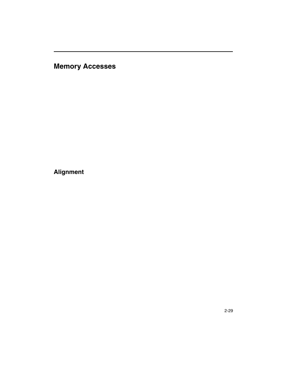Memory accesses, Alignment, Memory accesses -29 | Alignment -29 | Intel ARCHITECTURE IA-32 User Manual | Page 101 / 568