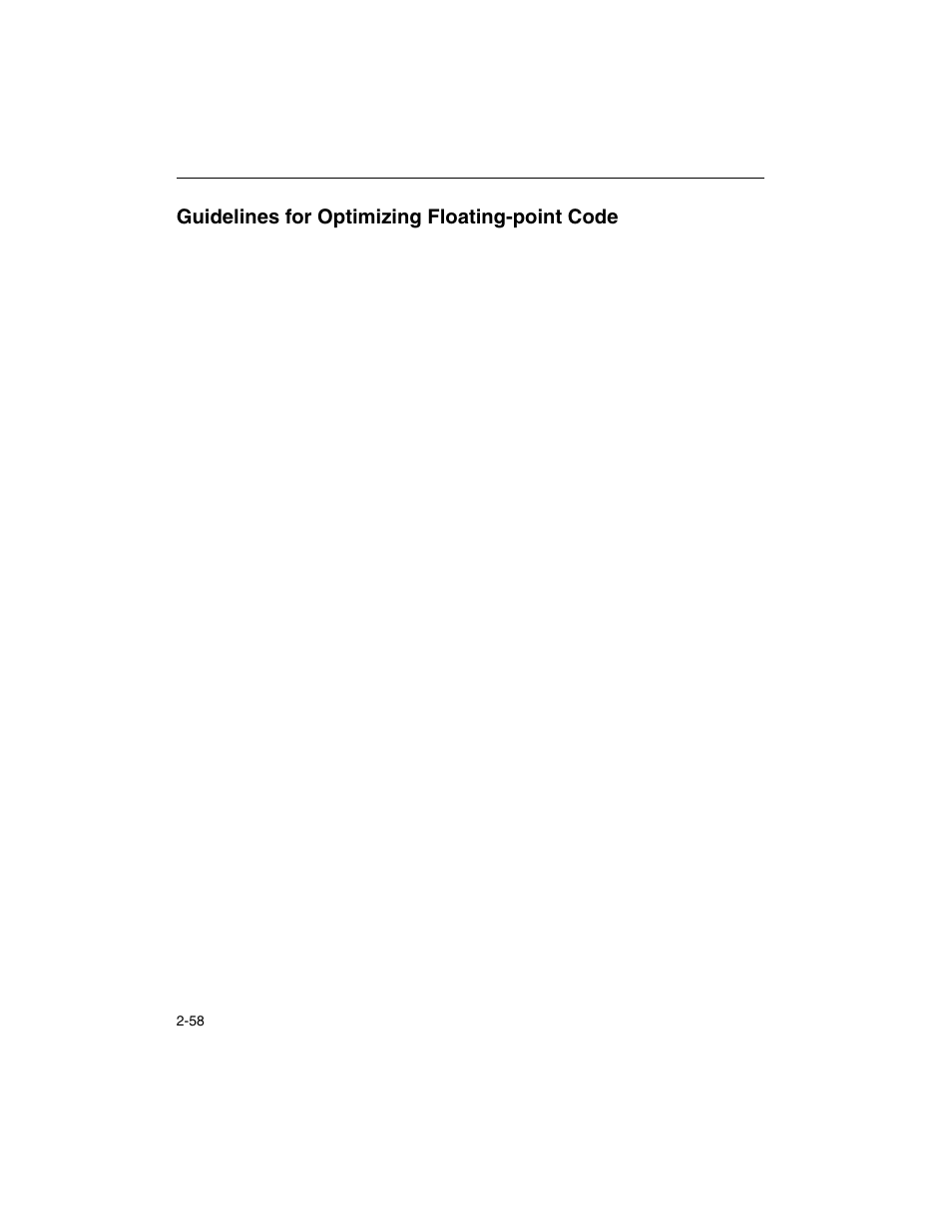 Guidelines for optimizing floating-point code, Guidelines for optimizing floating-point code -58 | Intel ARCHITECTURE IA-32 User Manual | Page 130 / 568