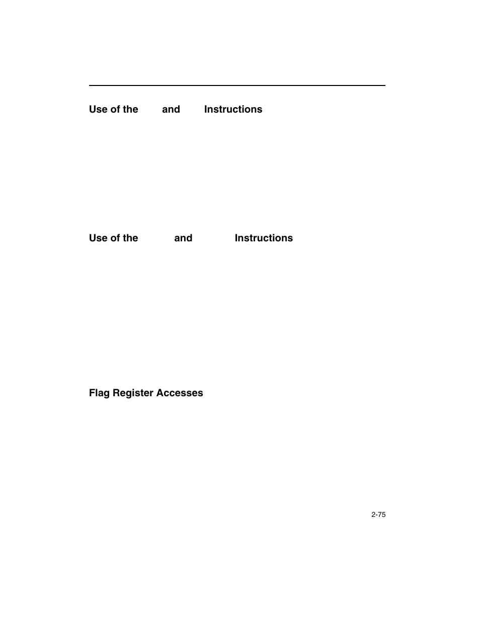 Use of the inc and dec instructions, Use of the shift and rotate instructions, Flag register accesses | Intel ARCHITECTURE IA-32 User Manual | Page 147 / 568