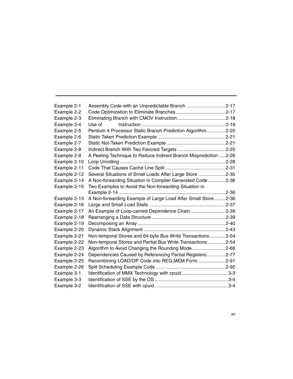 Examples | Intel ARCHITECTURE IA-32 User Manual | Page 15 / 568
