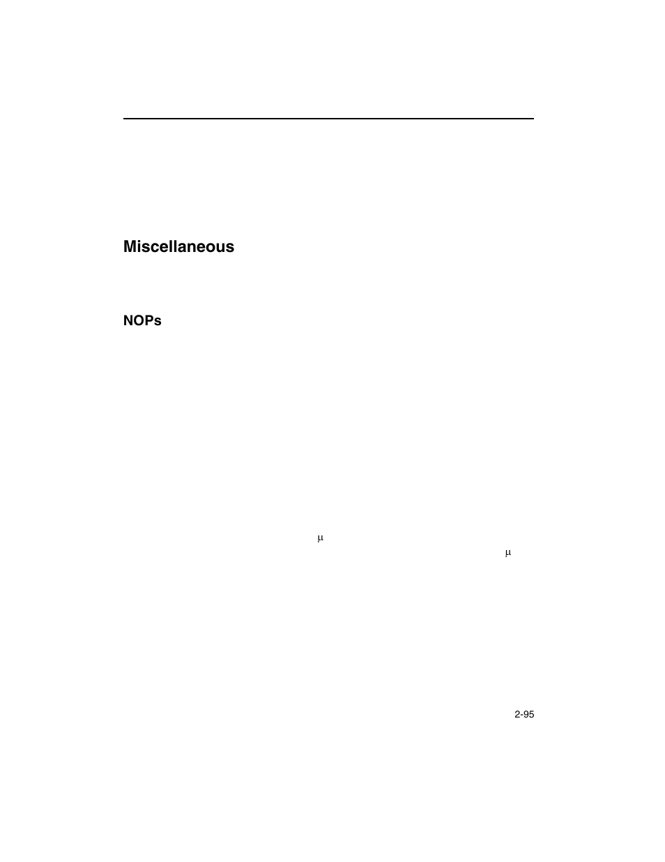 Miscellaneous, Nops, Miscellaneous -95 | Nops -95 | Intel ARCHITECTURE IA-32 User Manual | Page 167 / 568