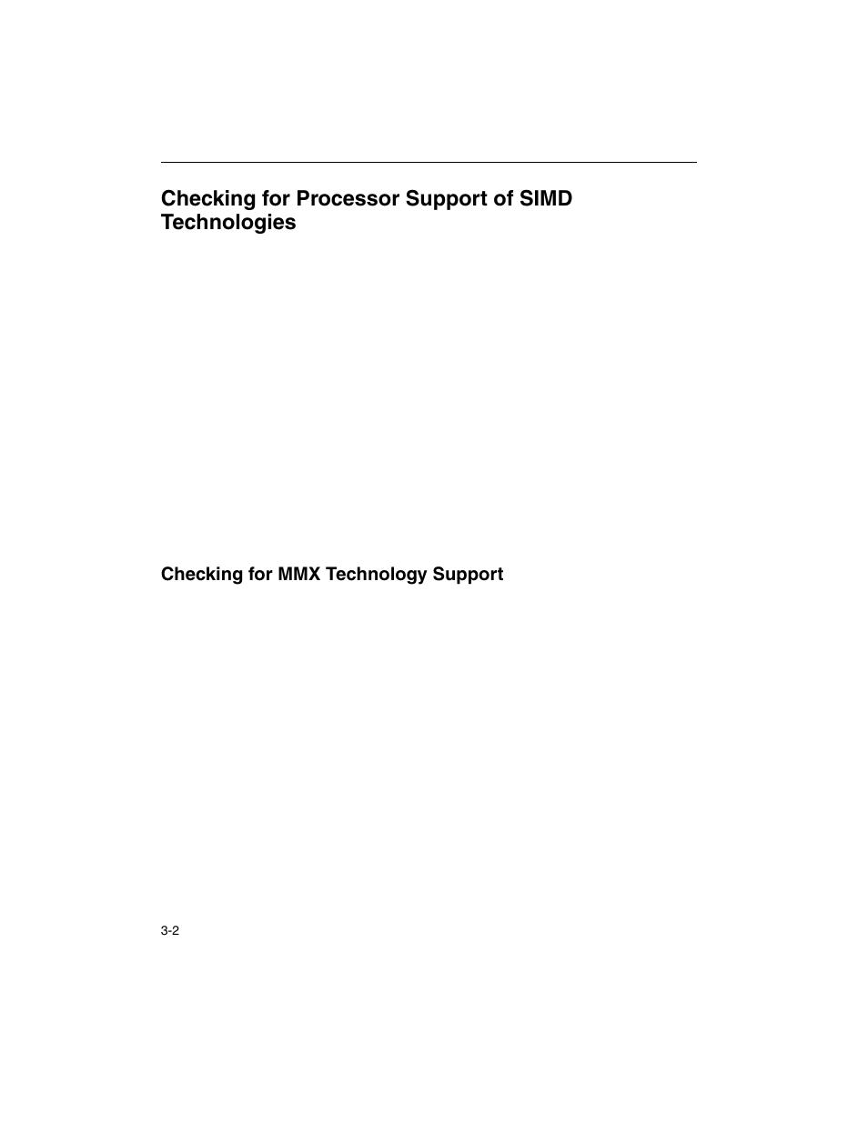 Checking for mmx technology support, Checking for mmx technology support -2 | Intel ARCHITECTURE IA-32 User Manual | Page 182 / 568