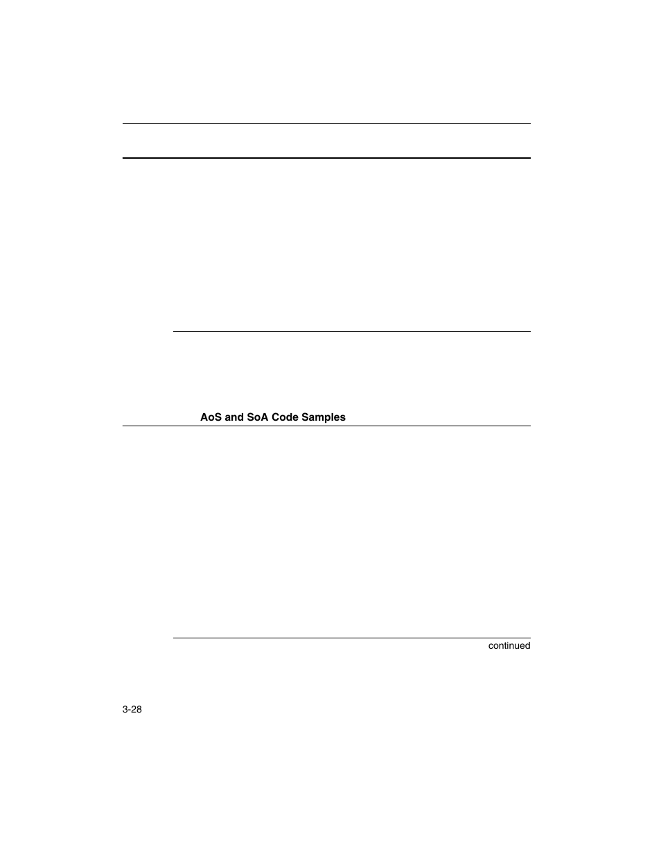 Example 3-16, Aos and soa code samples -28, Example 3-15 | Soa data structure -28 | Intel ARCHITECTURE IA-32 User Manual | Page 208 / 568